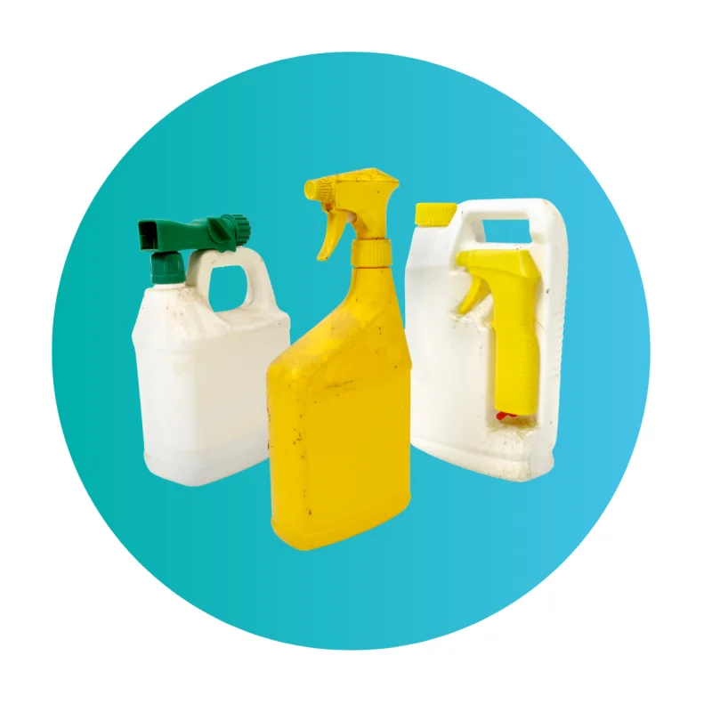 Plastic spray bottles and containers